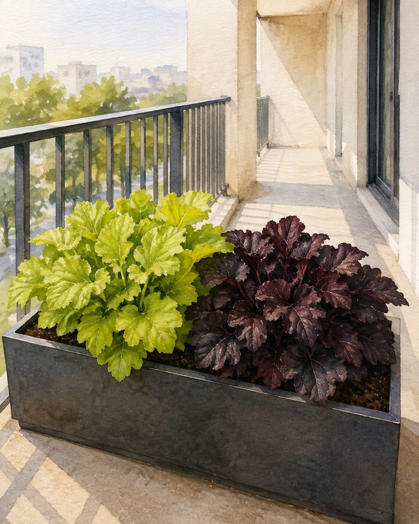 3. Use Heuchera for Color That Does Not Depend on Flowers — AI concept illustration
