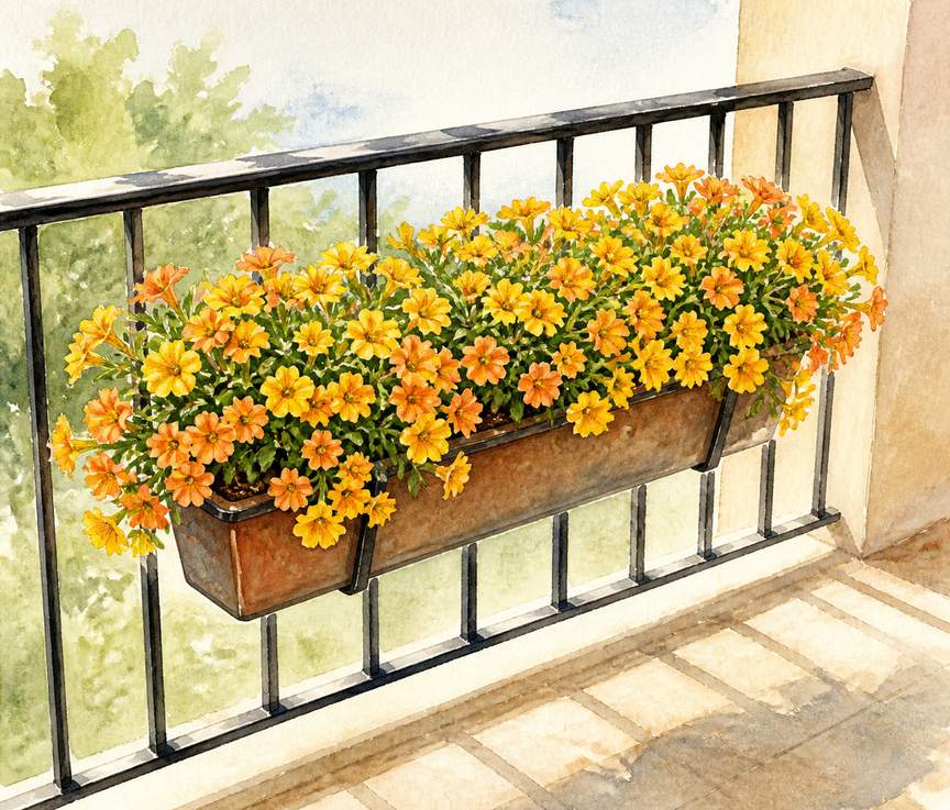 6. Run a Spring-to-Frost Calibrachoa Ribbon — AI concept illustration