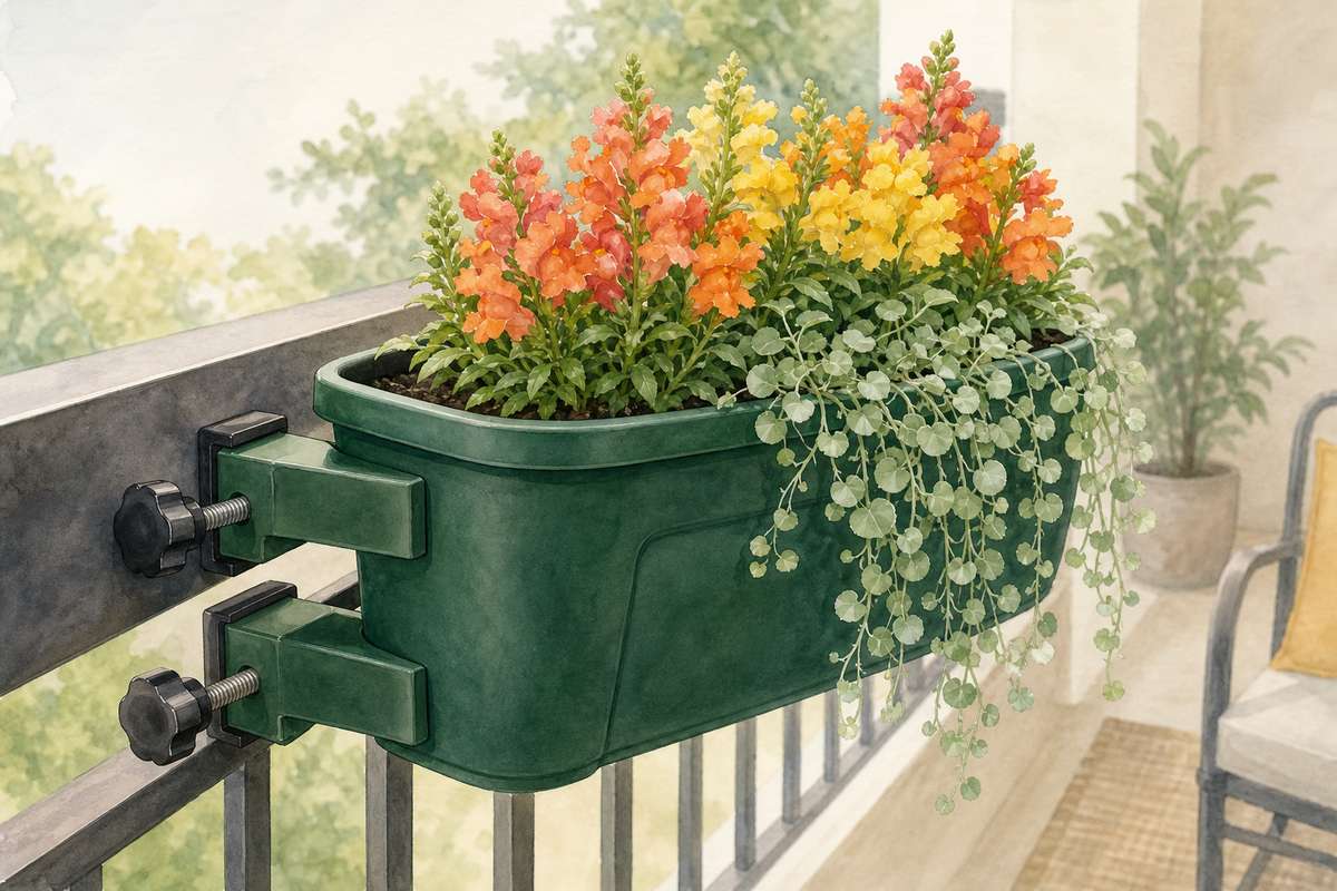 5. Choose a Compression-Fit Rail Planter — AI concept illustration