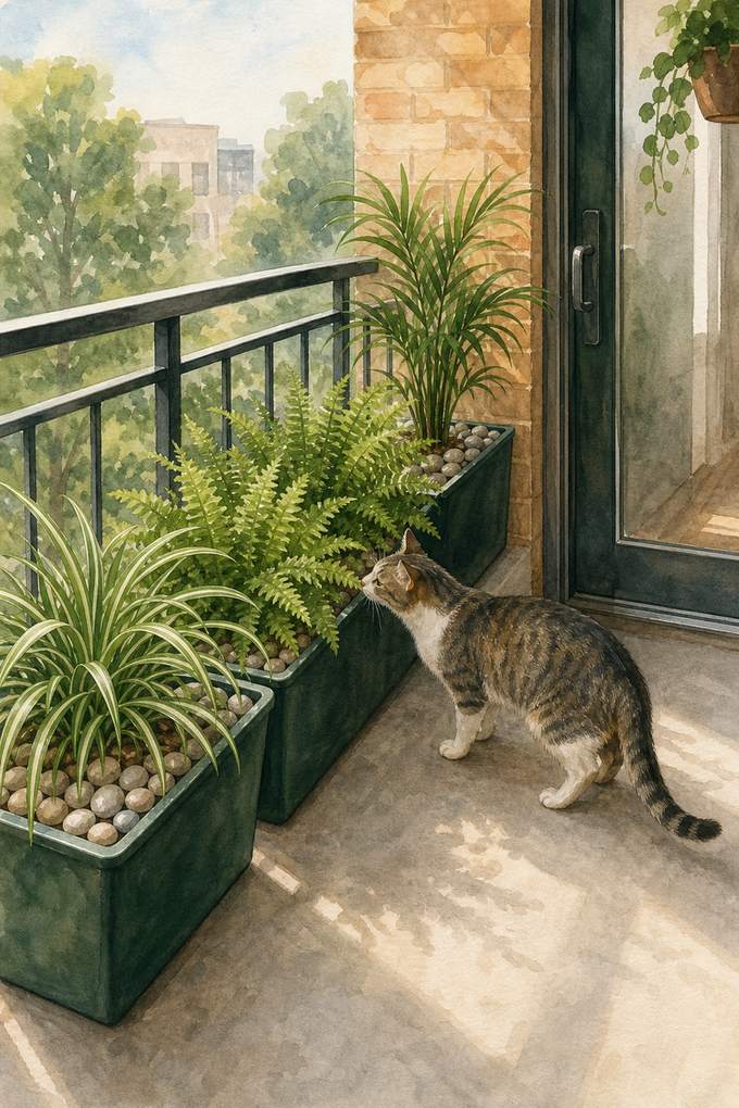 1. Build a Low Nibbling Border With Spider Plants — AI concept illustration