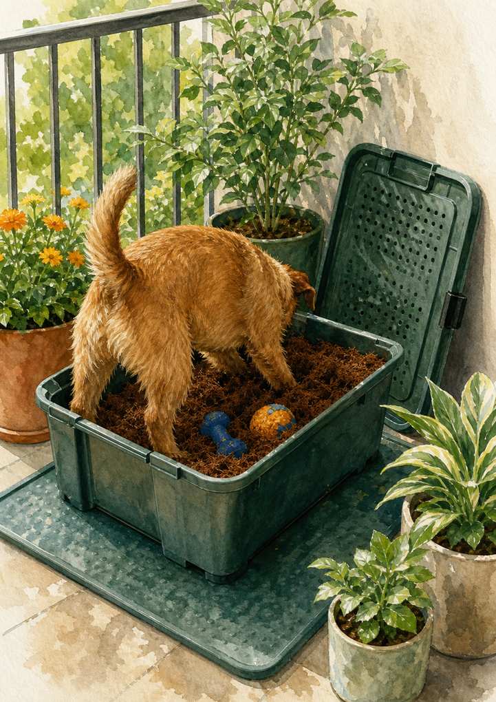 8. Make a Digging Box That Protects the Real Pots — AI concept illustration
