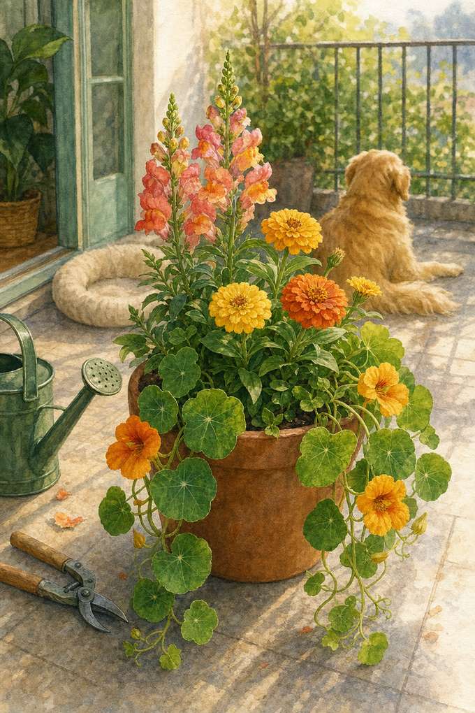 9. Rotate Pet-Safe Flowers for Seasonal Color — AI concept illustration