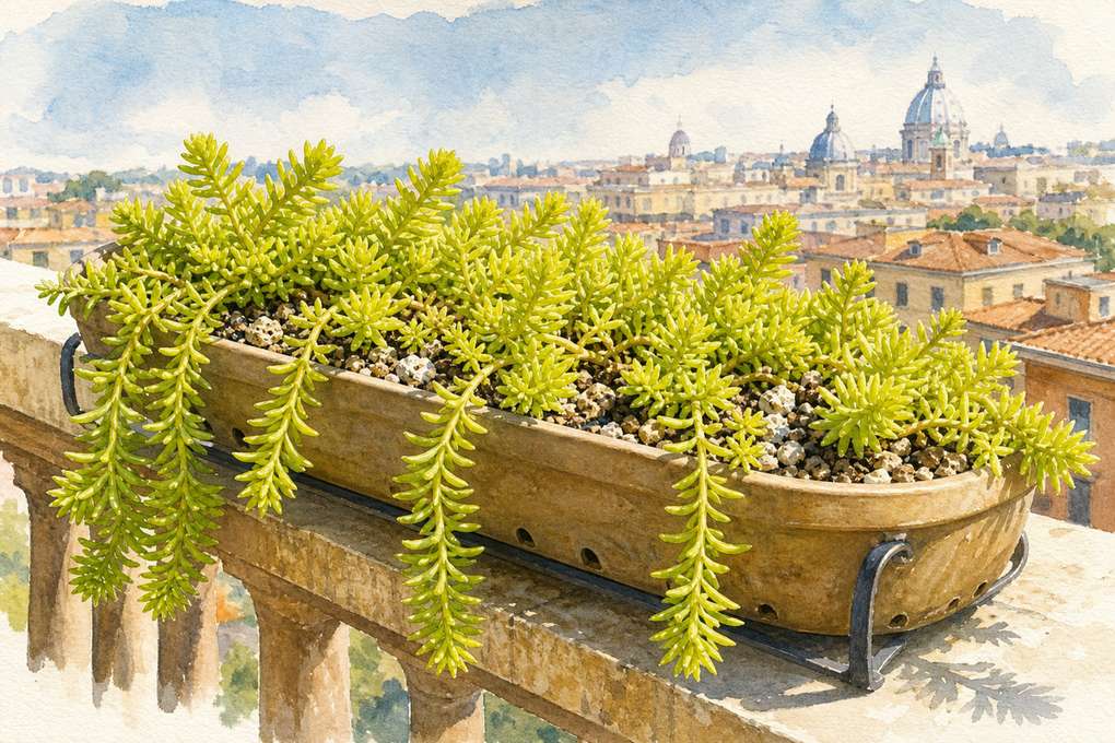 7. Sedum 'Angelina' for the hottest railing edge — AI concept illustration
