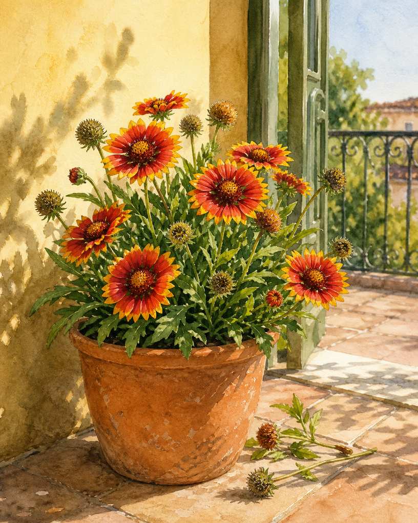 8. Blanket flower for heat-tough pollinator color — AI concept illustration