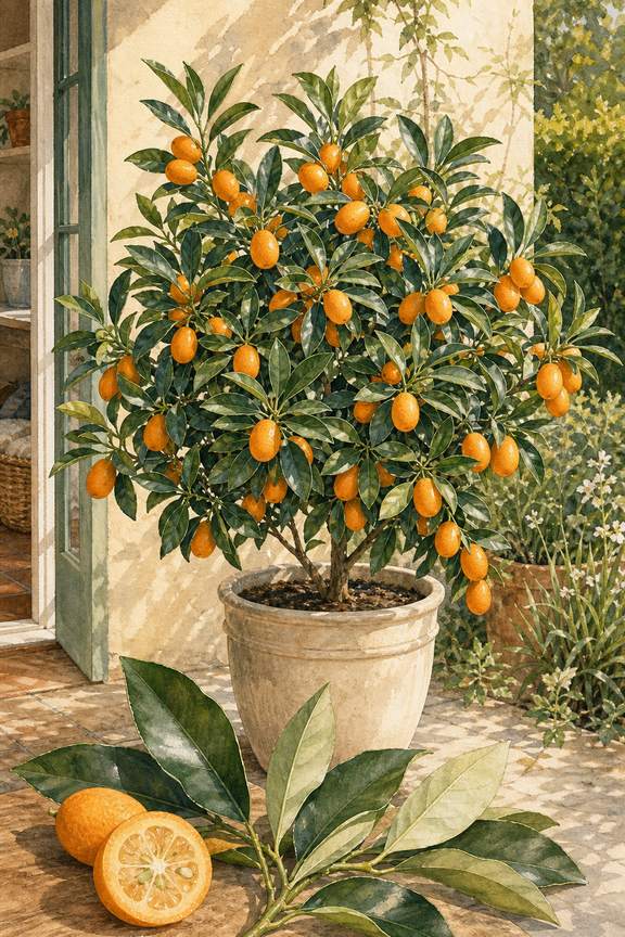 6. Nagami kumquat for fruit that hangs well — AI concept illustration