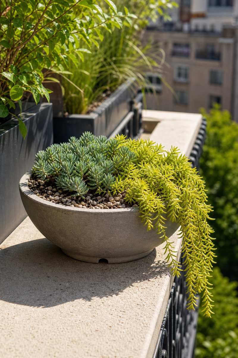 3. Stonecrop sedum for the hottest ledge — AI concept illustration