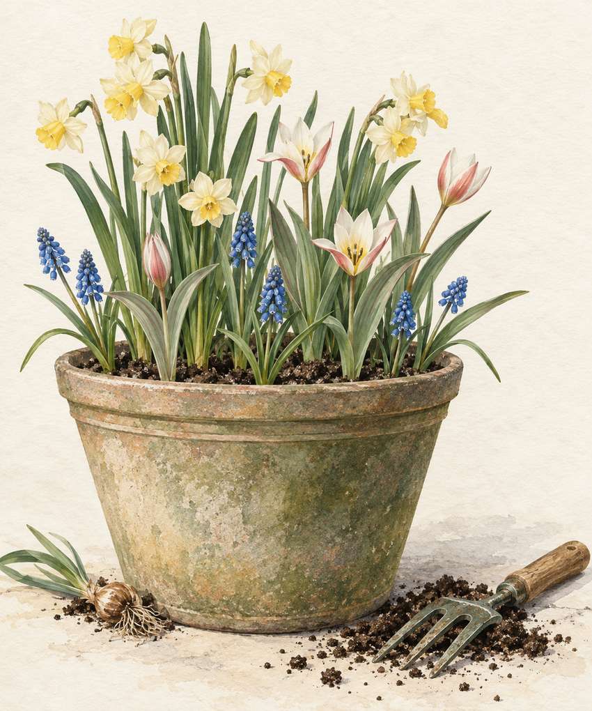 9. Build a Perennial Bulb Pot Worth Keeping — AI concept illustration