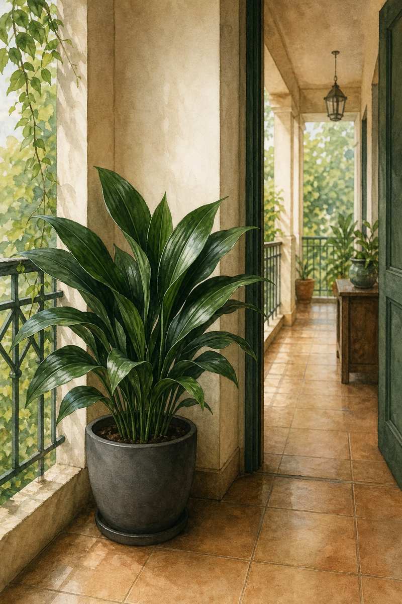 2. Use cast iron plant for the darkest corner — AI concept illustration