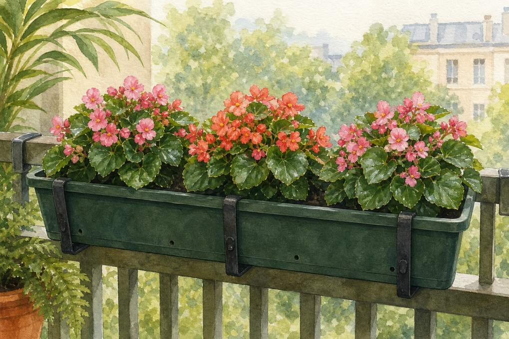 3. Fill a window box with wax begonias — AI concept illustration