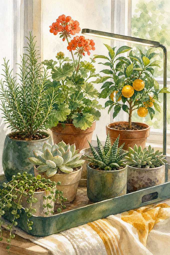 9. Bring Tender Plants Inside in Stages — AI concept illustration