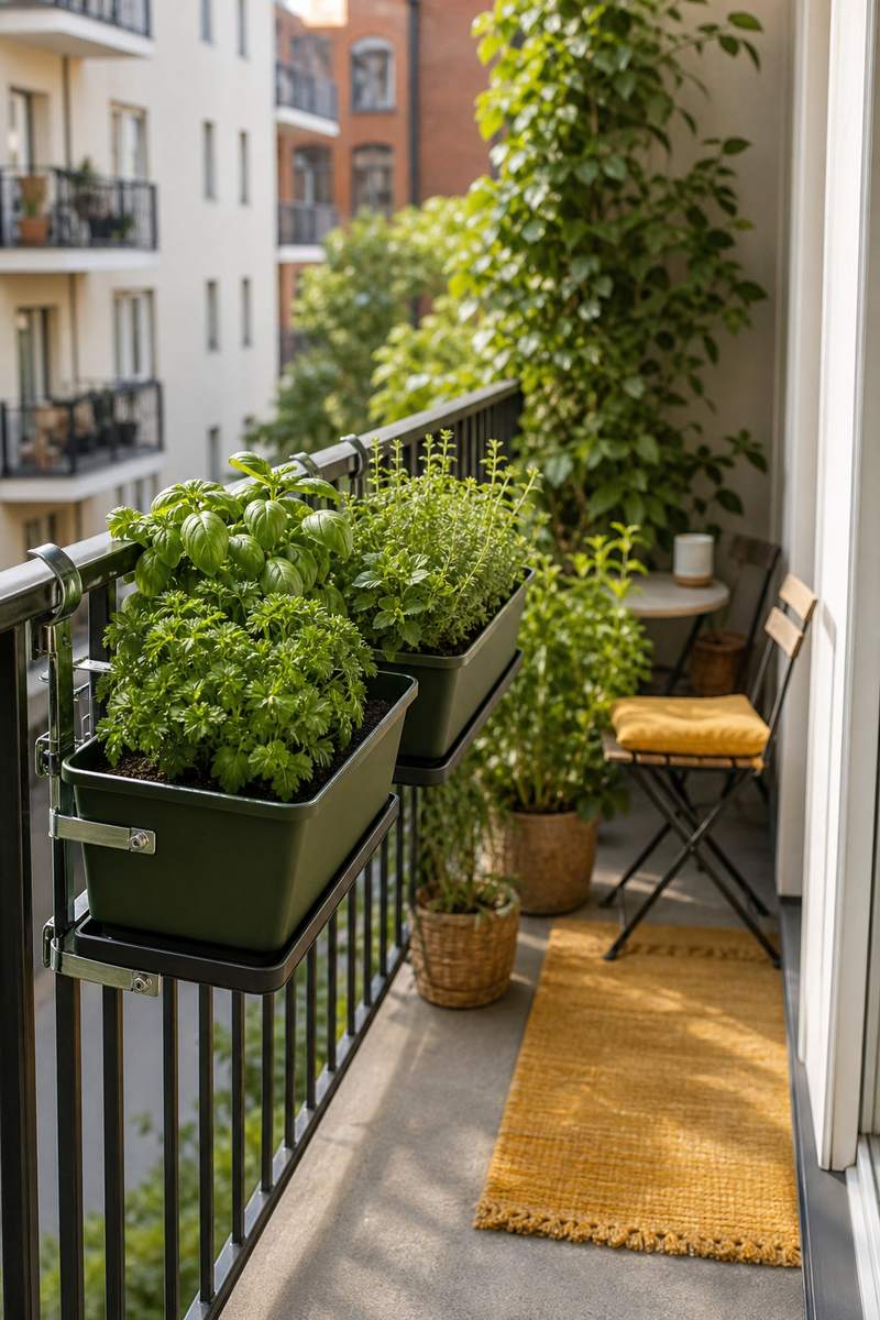 1. Face Two Railing Planters Inward — AI concept illustration