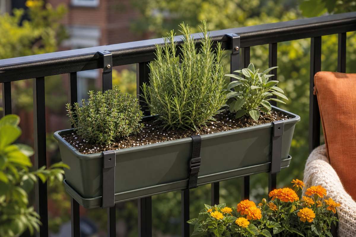 5. Reserve One Deep Rail Box for Mediterranean Herbs — AI concept illustration