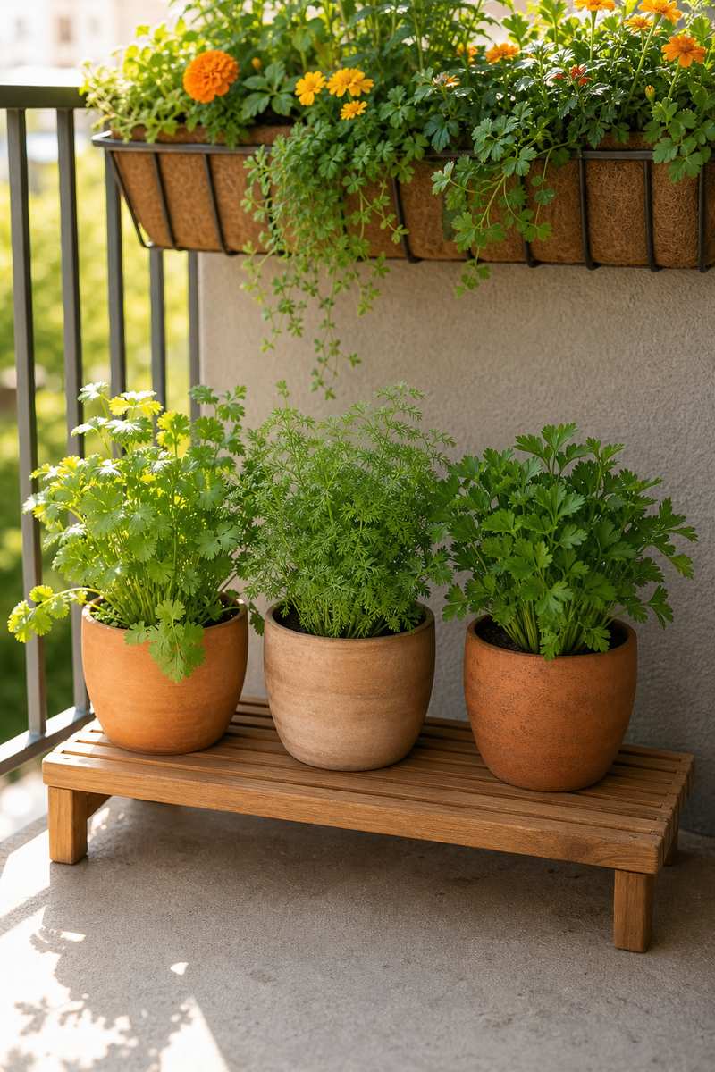 6. Make a Shaded Lower Shelf for Tender Herbs — AI concept illustration