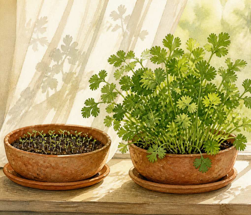 2. Sow Cilantro as a Short-Lived Succession Crop — AI concept illustration