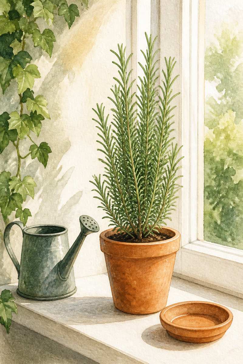 5. Train Rosemary as a Narrow Upright Plant — AI concept illustration