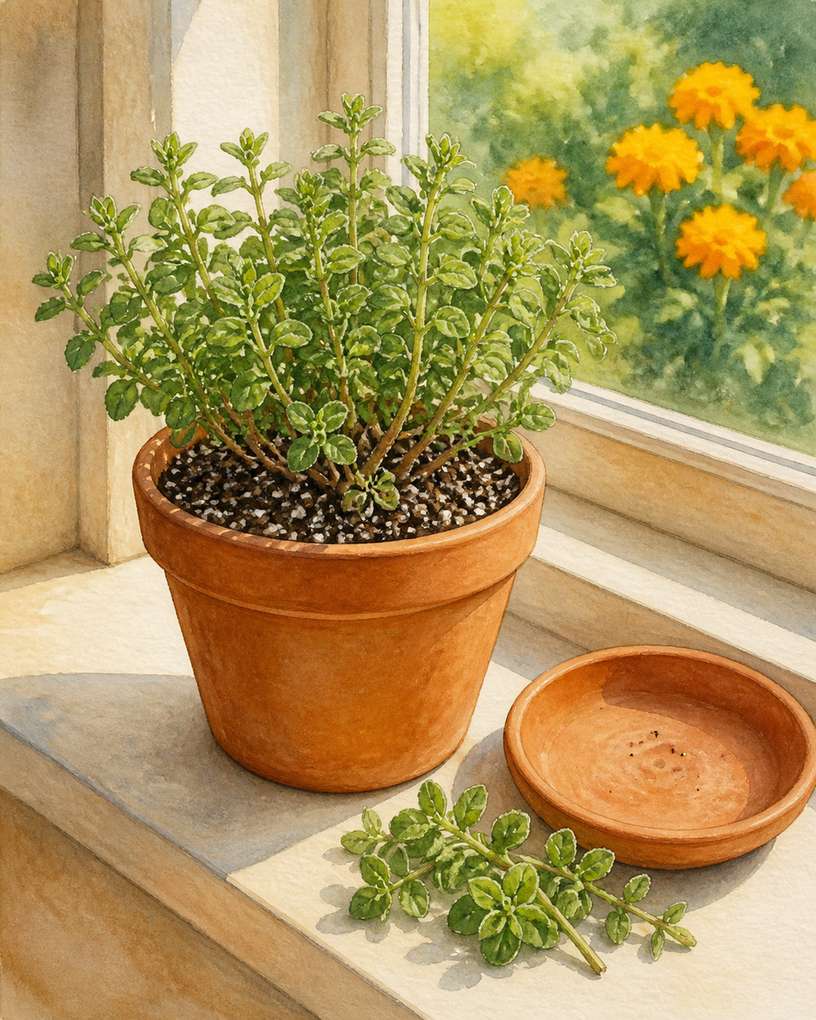 6. Greek Oregano: Trim the Soft Tips, Not Bare Wood — AI concept illustration