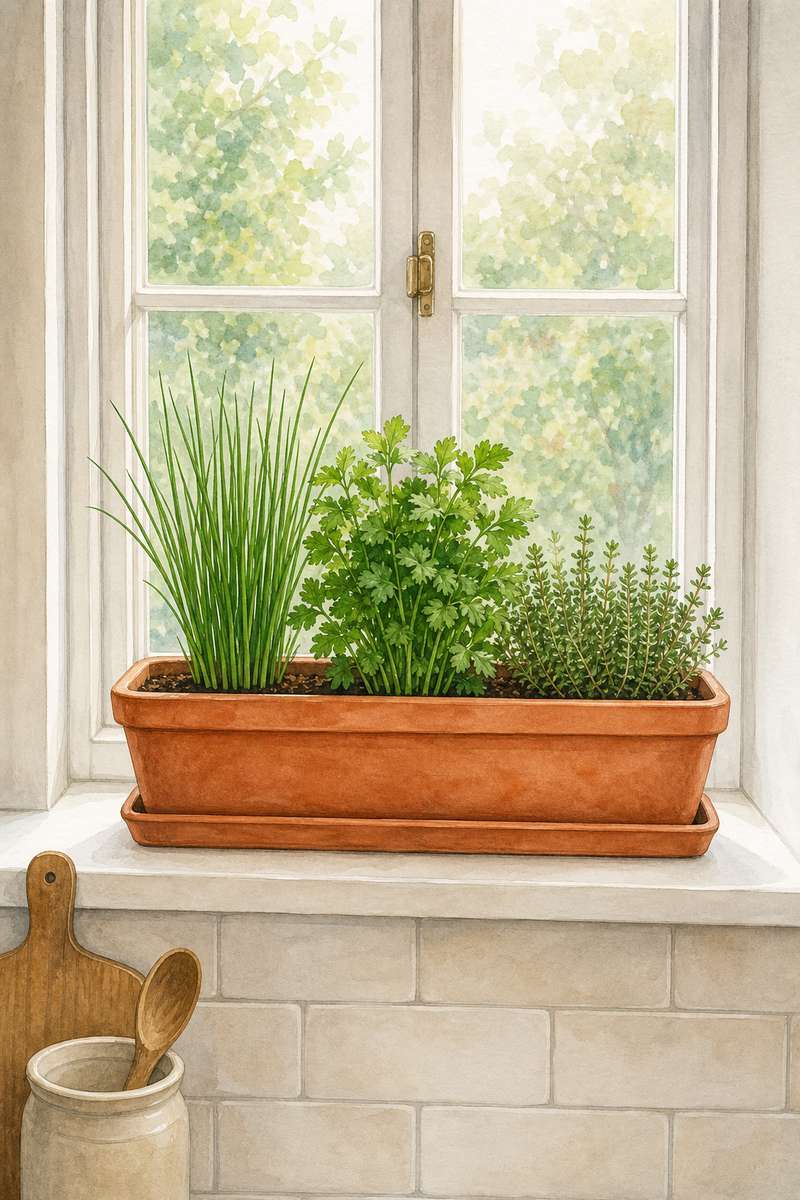 1. Fit a 6-Inch Trough on the Windowsill — AI concept illustration