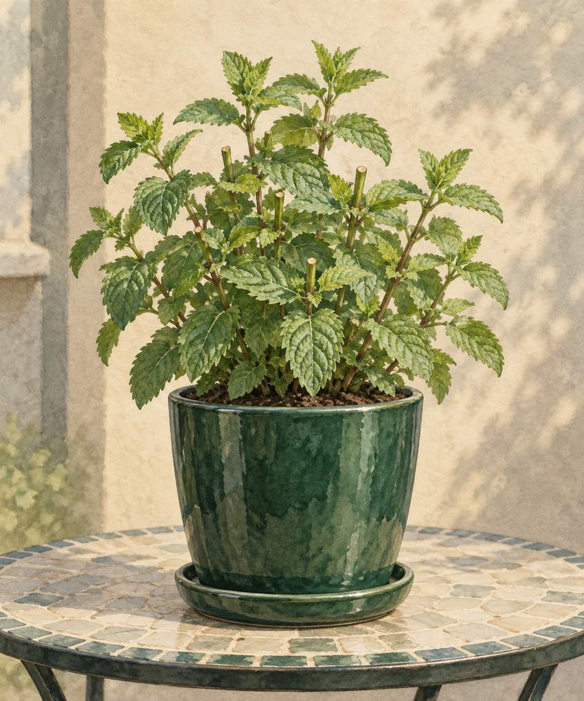2. Give Peppermint Its Own 10-Inch Pot — AI concept illustration