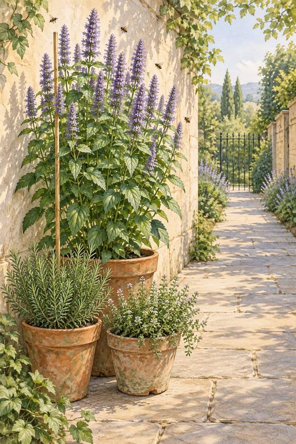 6. Grow Anise Hyssop as the Tall Back Plant — AI concept illustration