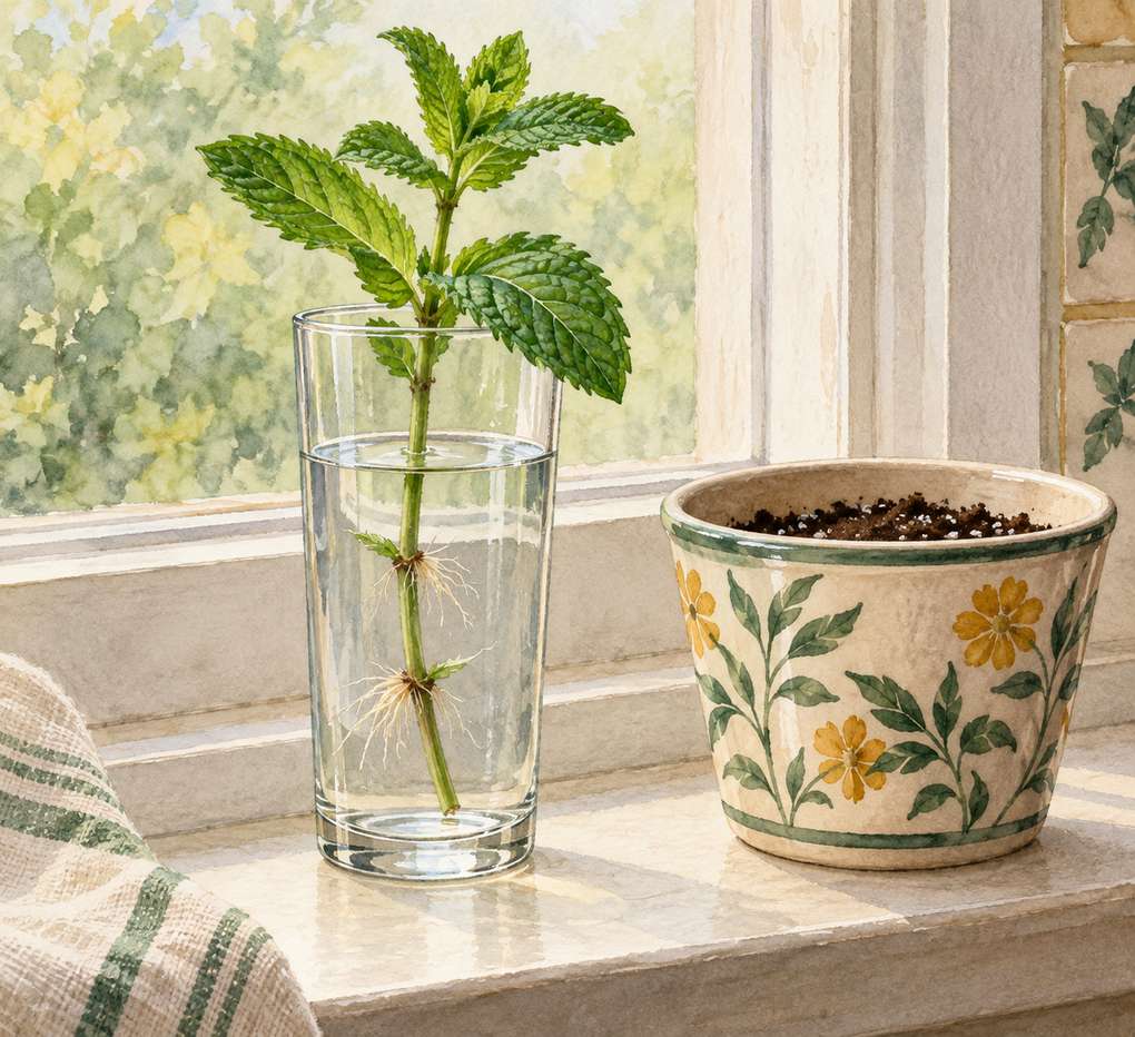 2. Give mint its own water glass — AI concept illustration