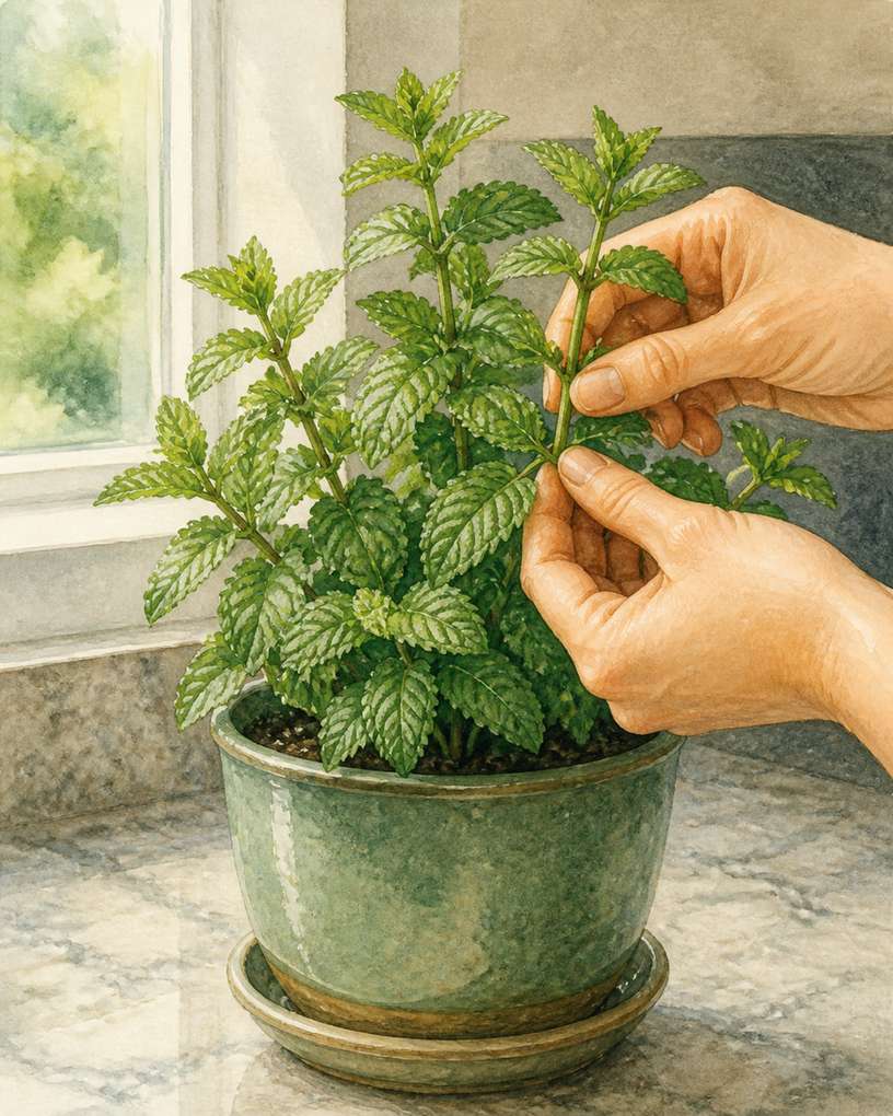 1. Keep mint contained in a 6-inch pot — AI concept illustration