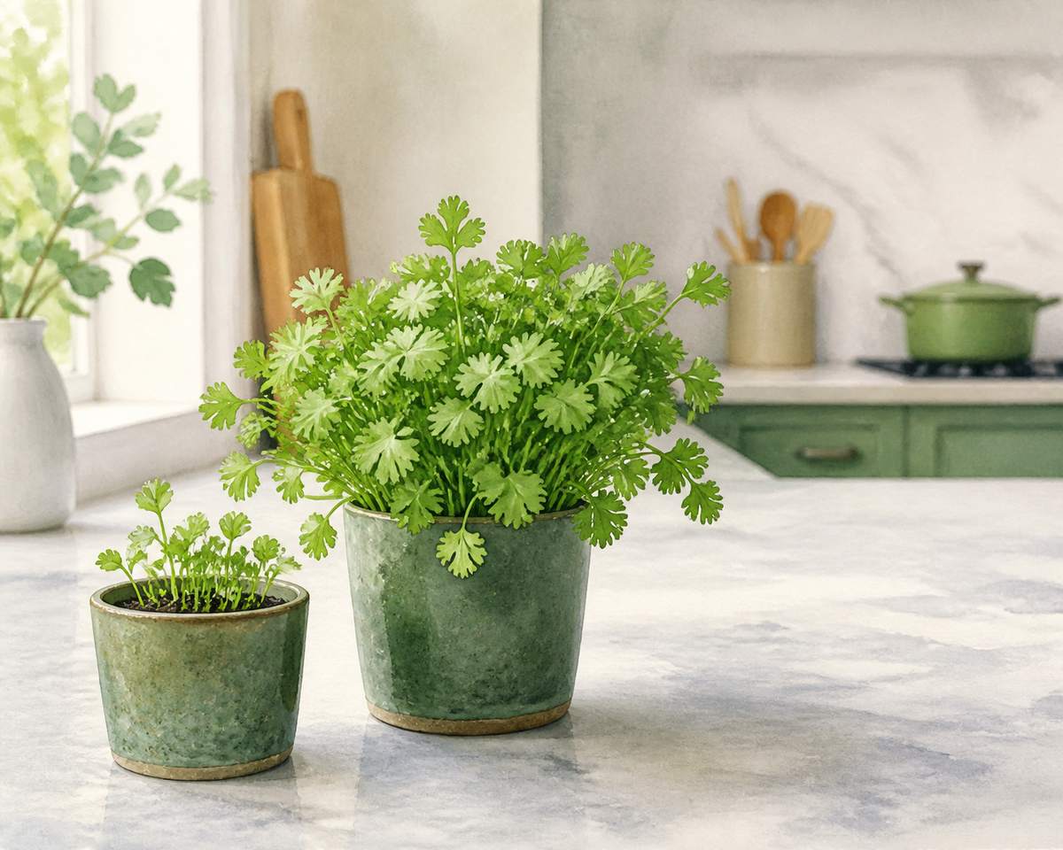 4. Sow cilantro in short batches for steady leaves — AI concept illustration