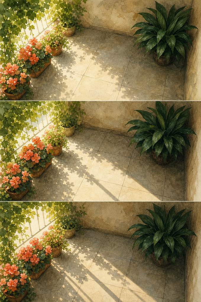 1. Map the Bright and Dim Zones Before Buying Plants — AI concept illustration