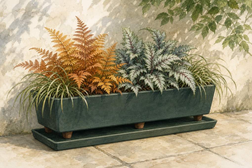 3. Group Ferns in a Moisture-Sharing Trough — AI concept illustration