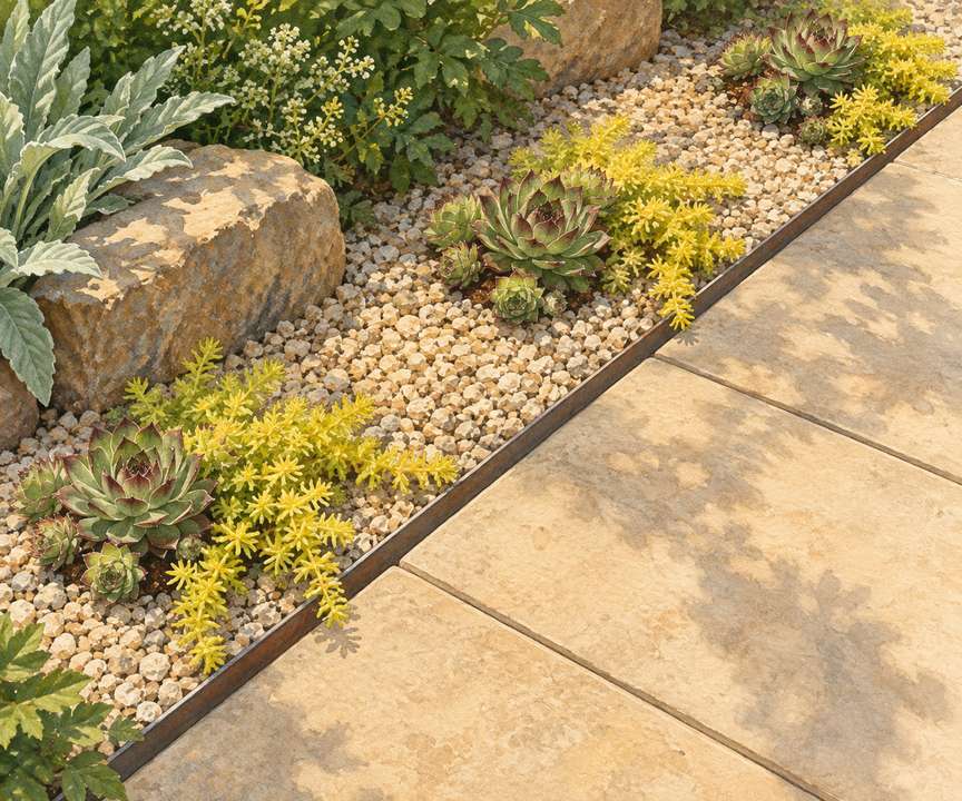 6. Build a Gravel Pocket Border for Small Succulents — AI concept illustration