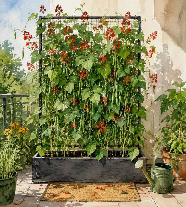 7. Grow an annual vine curtain for summer — AI concept illustration