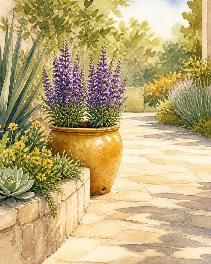 7. Angelonia for upright summer color — AI concept illustration