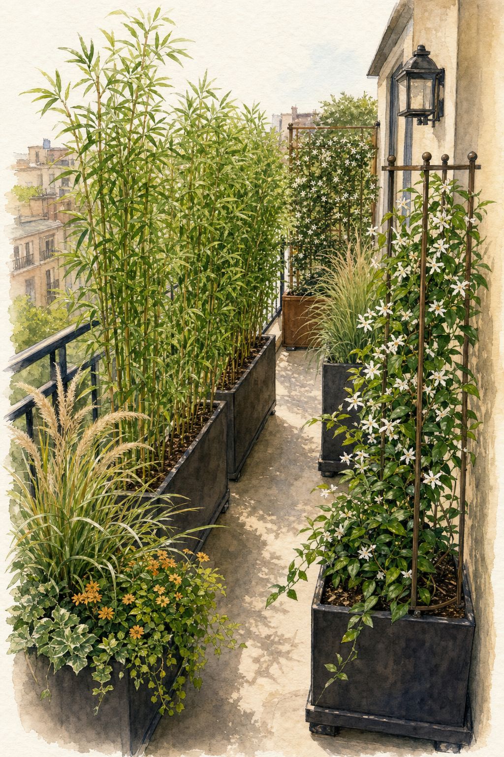 Pinterest pin: 9 Balcony Privacy Planting Ideas That Won't Annoy Your Landlord