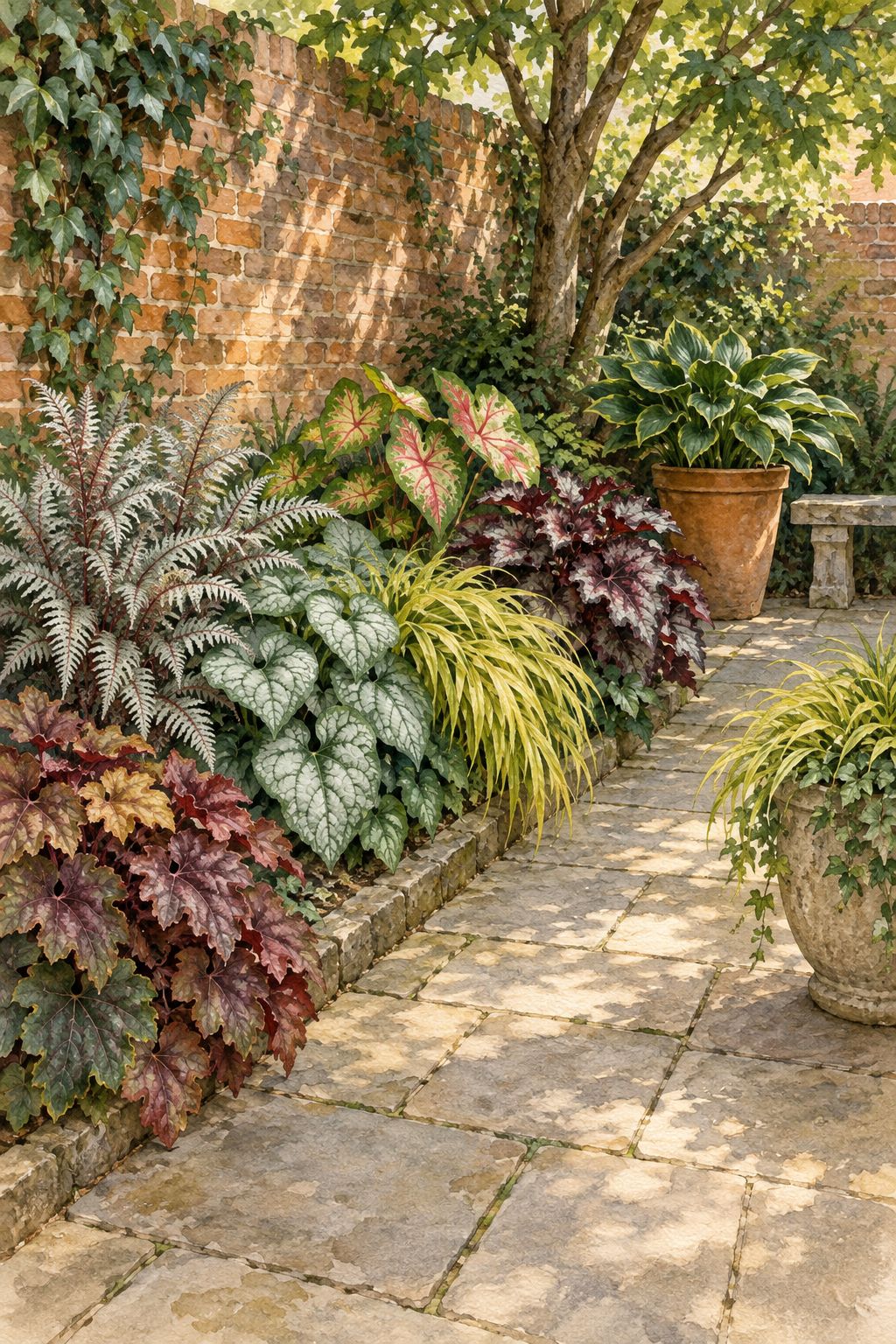 Pinterest pin: 9 Colorful Foliage Plants That Brighten a Small Shade Garden