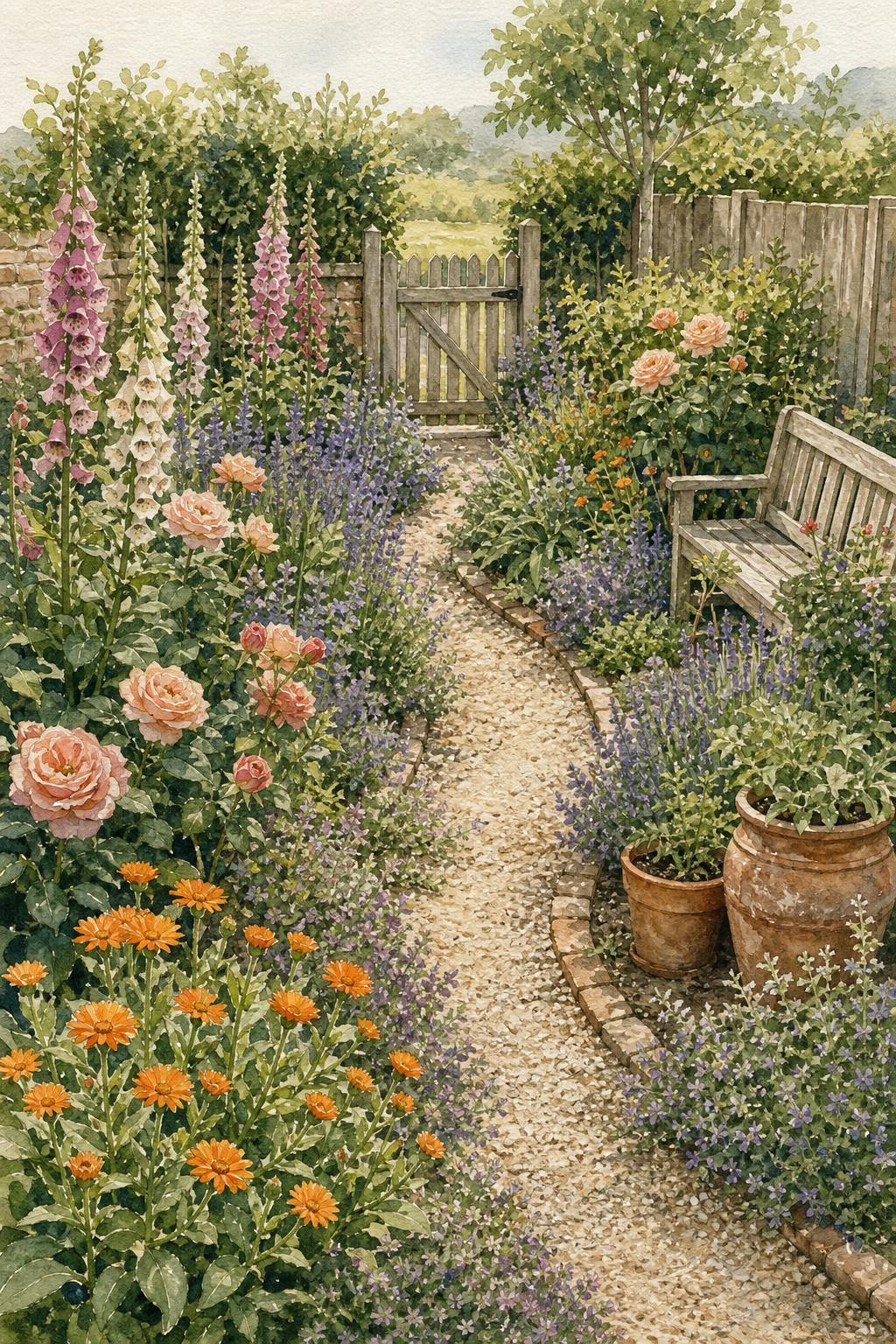 Pinterest pin: 9 Cottage Garden Layout Ideas That Fit a Small Yard