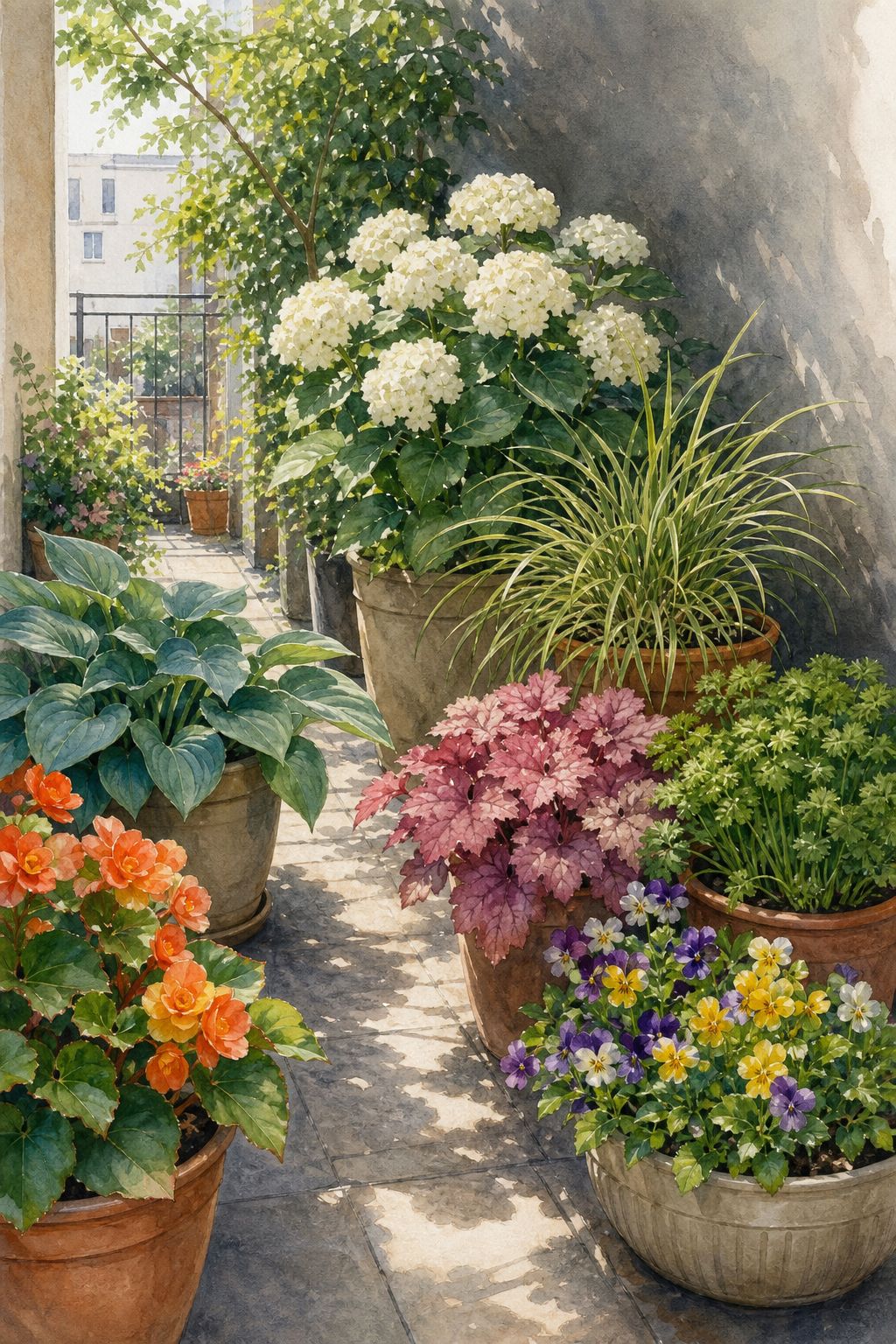 Pinterest pin: 9 Morning-Sun, Afternoon-Shade Plants for Small-Space Gardens