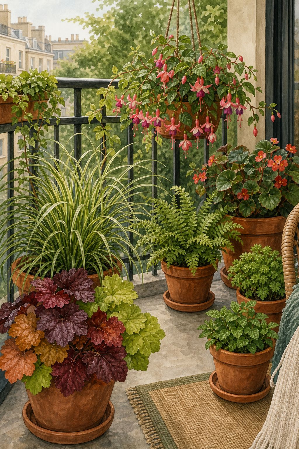 Pinterest pin: 7 North-Facing Balcony Plants That Can Handle Low Light