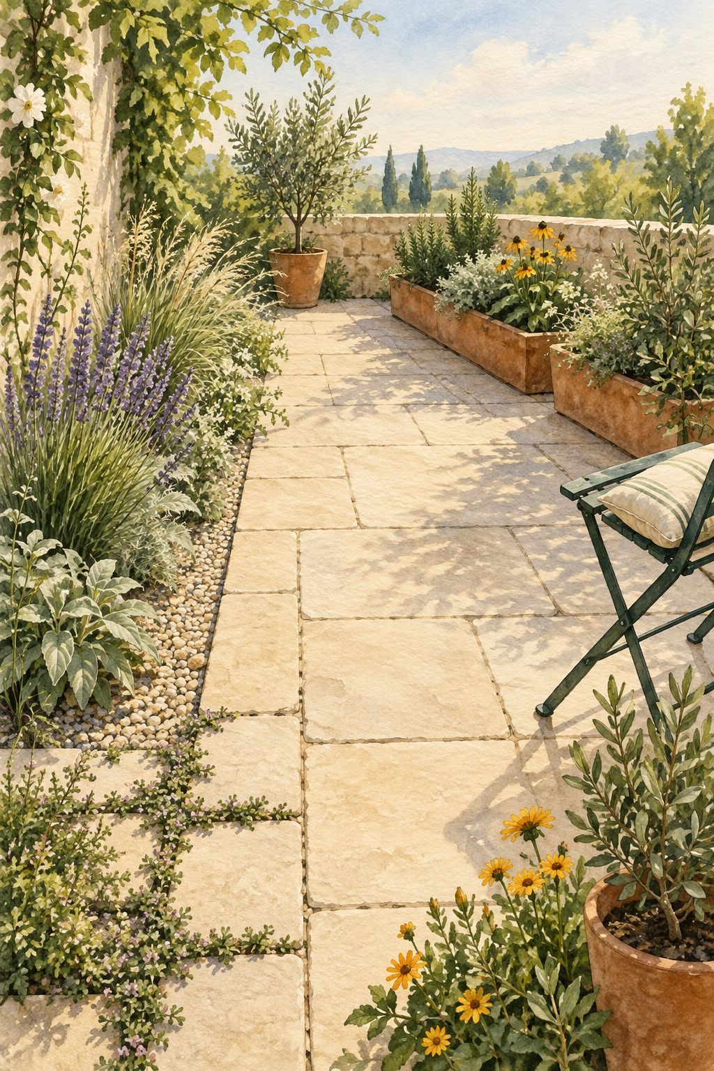 Pinterest pin: 9 Patio Border Planting Ideas That Soften Hard Edges Without Taking Over