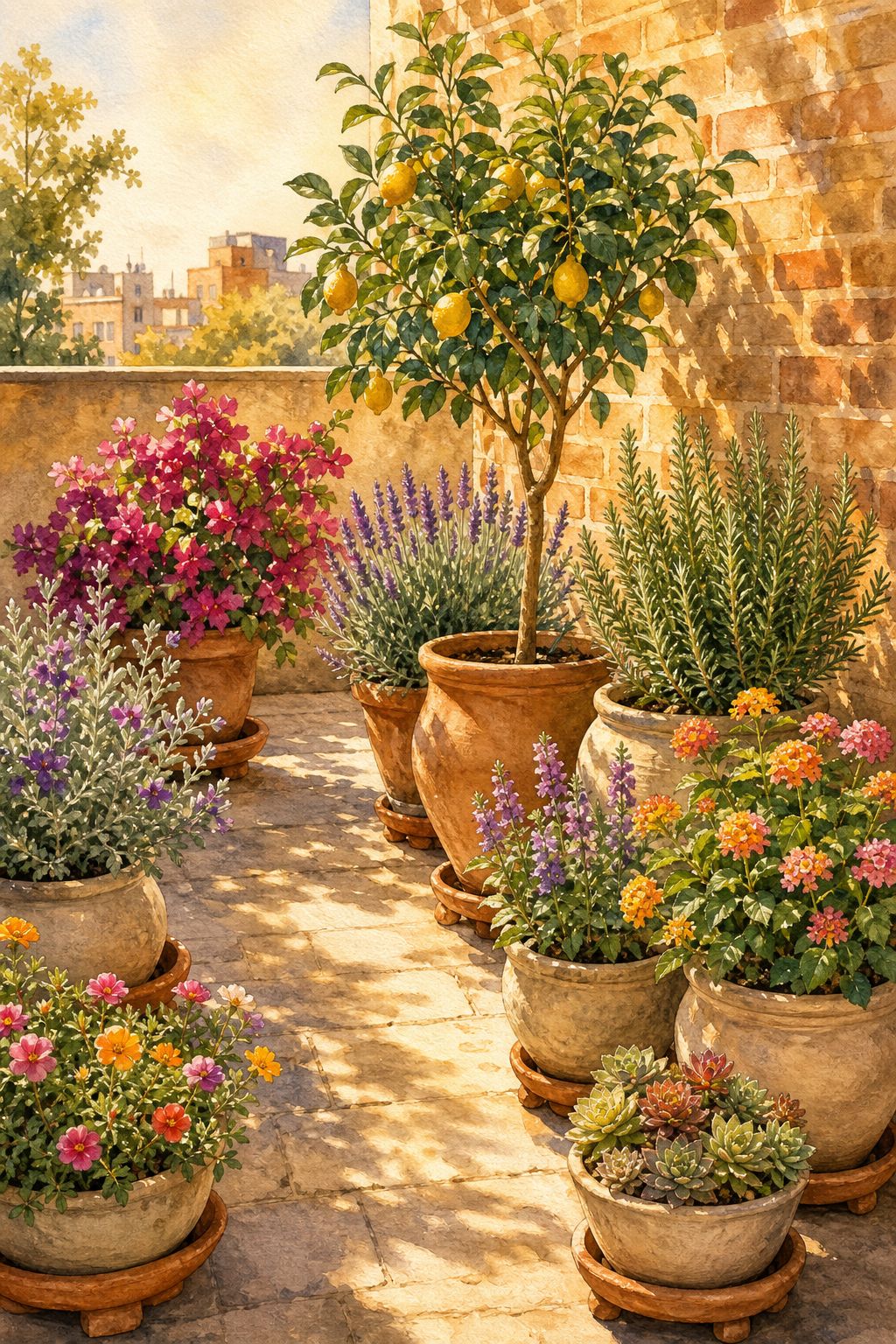 Pinterest pin: 9 West-Facing Patio Plants That Handle Blazing Afternoon Heat