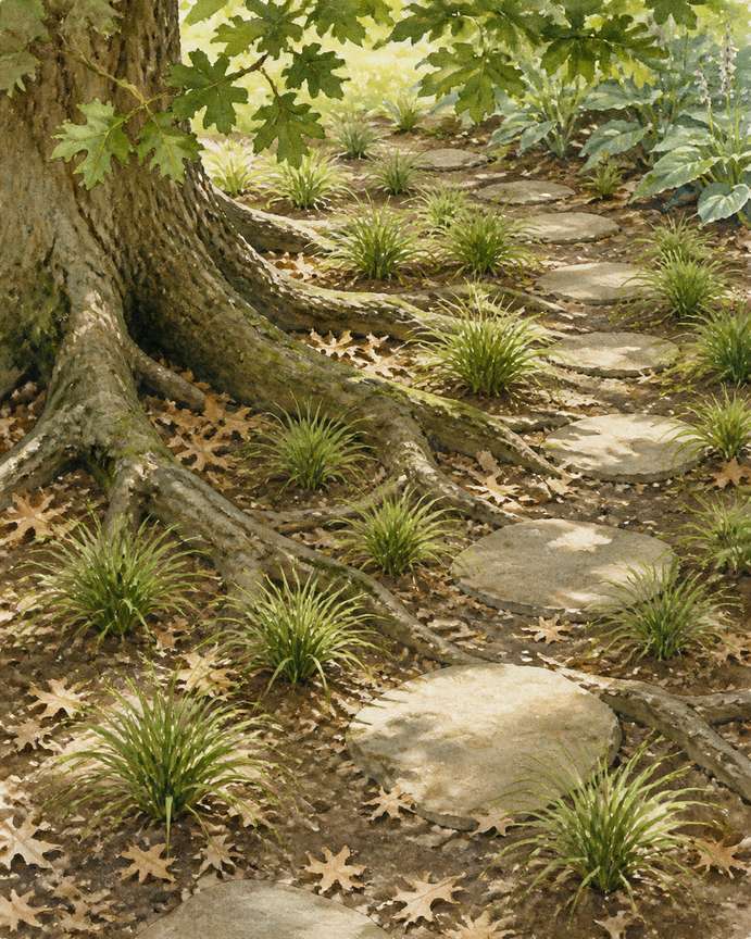 2. Replace Thin Turf With Pennsylvania Sedge — AI concept illustration