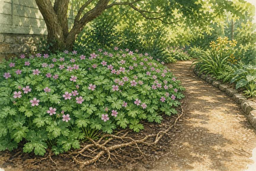 3. Use Bigroot Geranium for Fast, Fragrant Cover — AI concept illustration