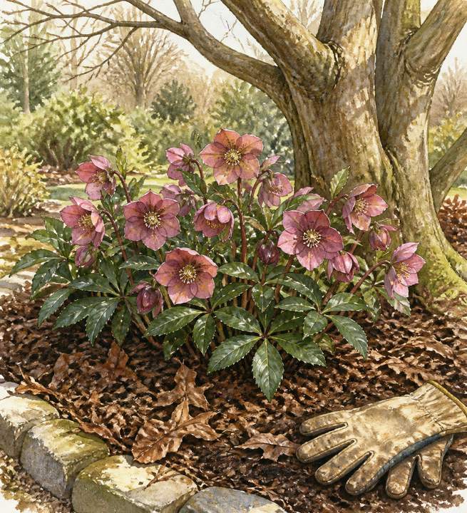 5. Add Winter Color With Lenten Rose — AI concept illustration