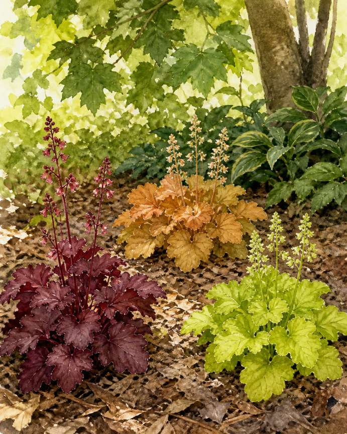 7. Plant Coral Bells Where the Canopy Opens — AI concept illustration