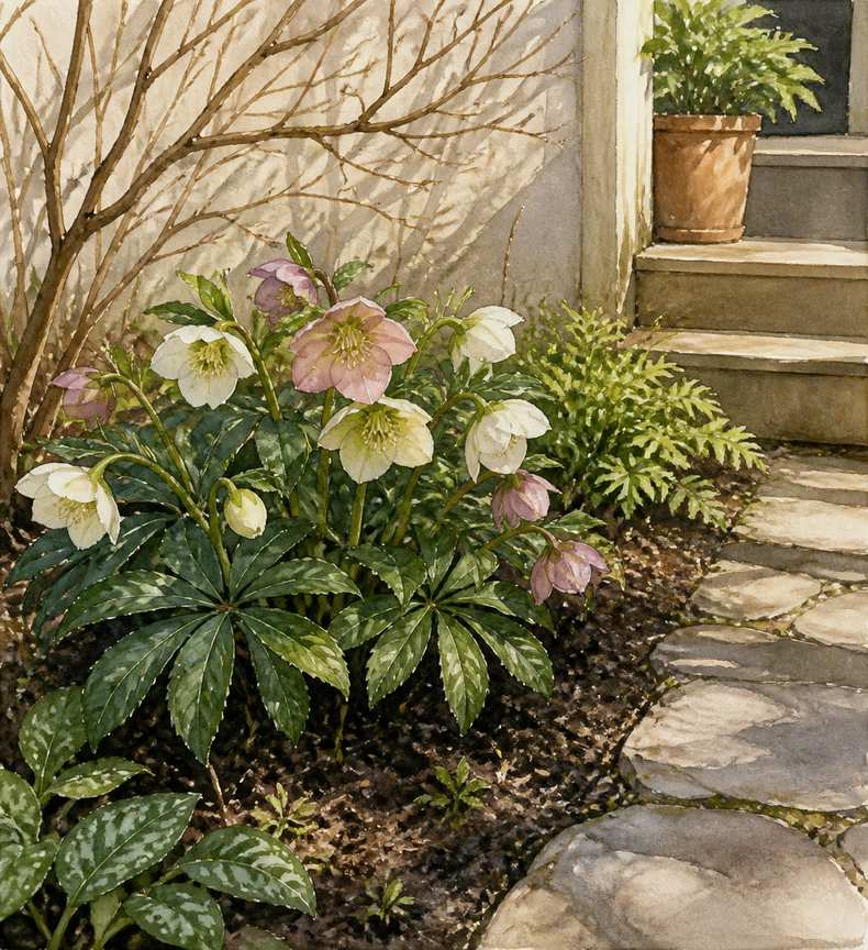 1. Hellebore for Flowers Before the Trees Leaf Out — AI concept illustration