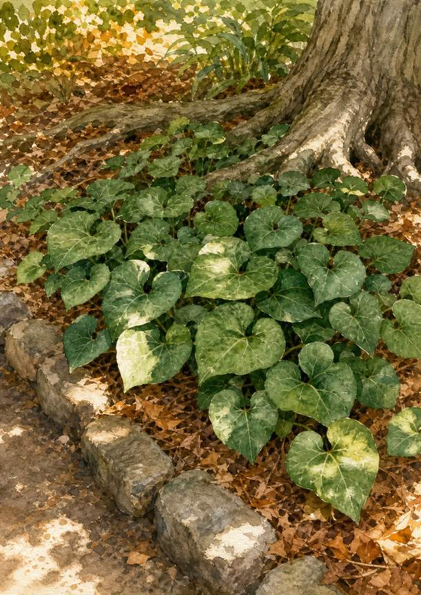 2. Use Wild Ginger Around Shallow Tree Roots — AI concept illustration