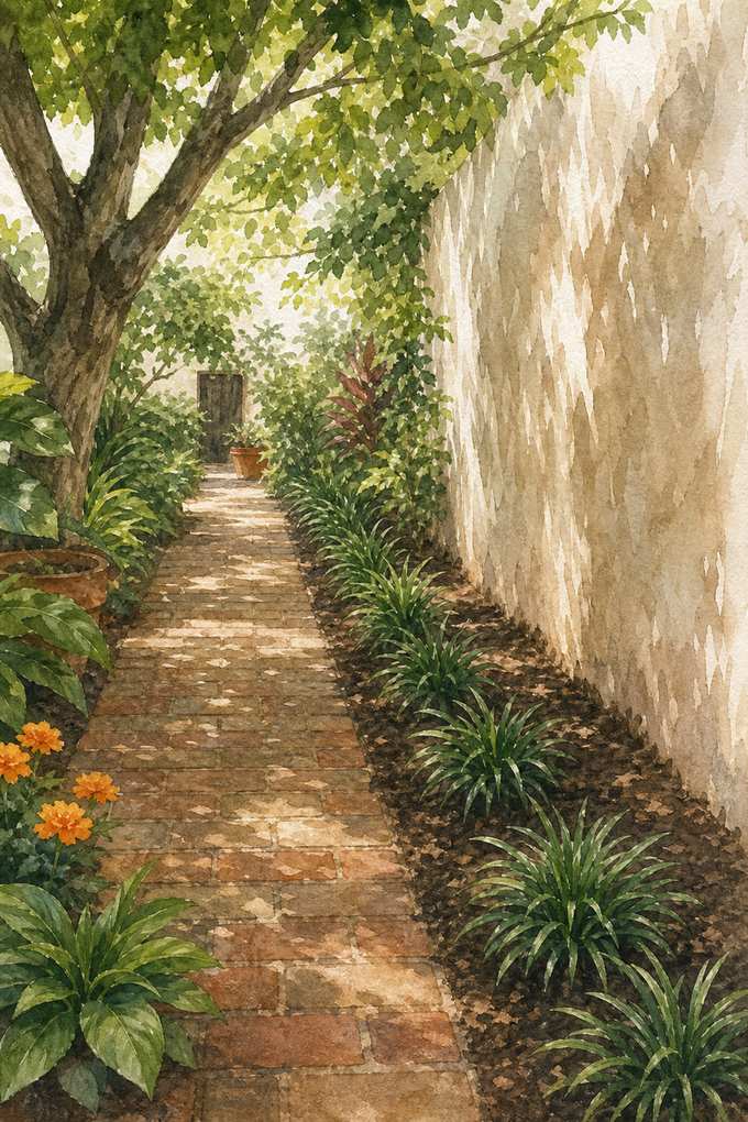 8. Add Mondo Grass in Mild-Winter Shade — AI concept illustration
