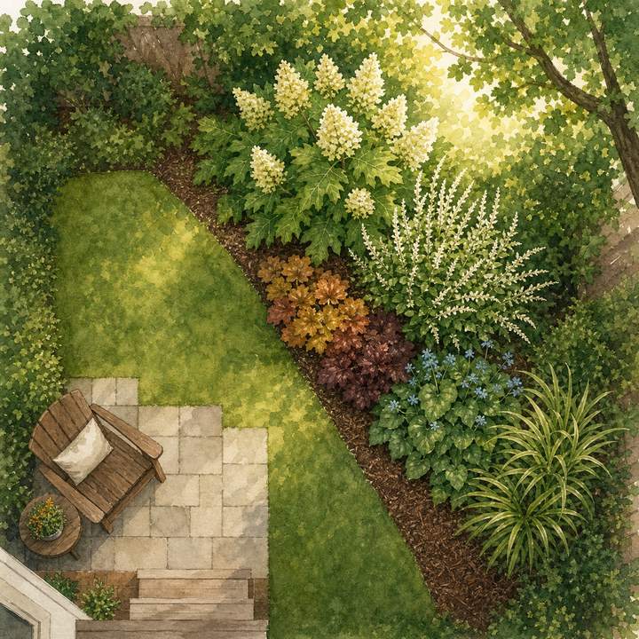 7. Use a diagonal bed to borrow the brightest gap — AI concept illustration