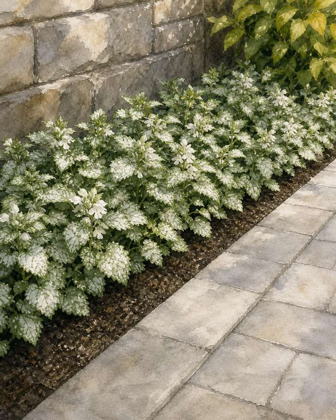 7. Brighten a Wall Edge With Spotted Deadnettle — AI concept illustration