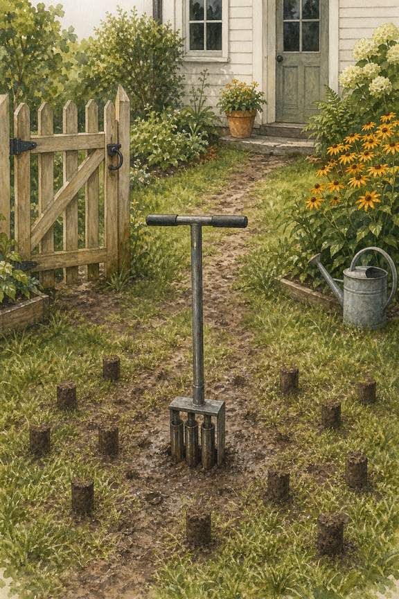 2. Core-Aerate the Most Compacted Patch — AI concept illustration