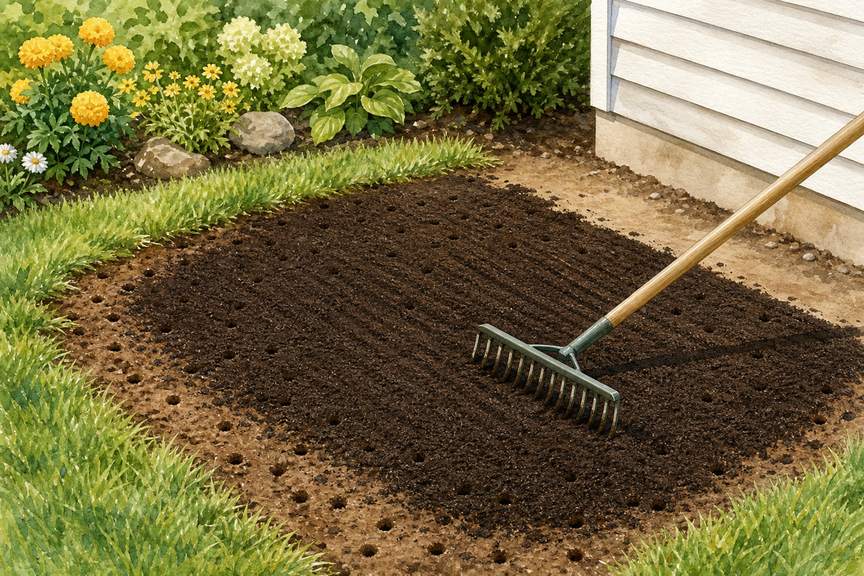 3. Top-Dress Clay Soil With Finished Compost — AI concept illustration