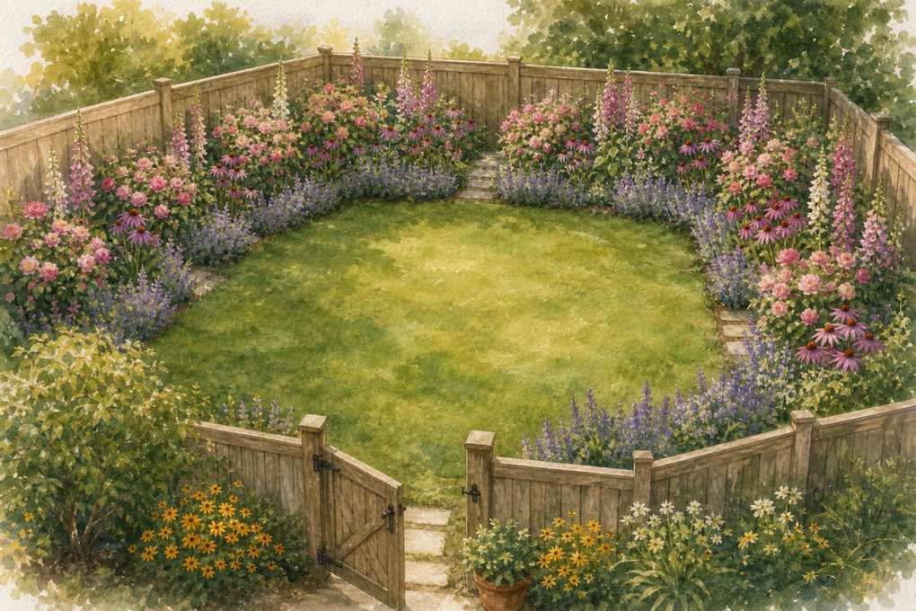 1. Wrap a 3-Foot Border Around the Fence Line — AI concept illustration